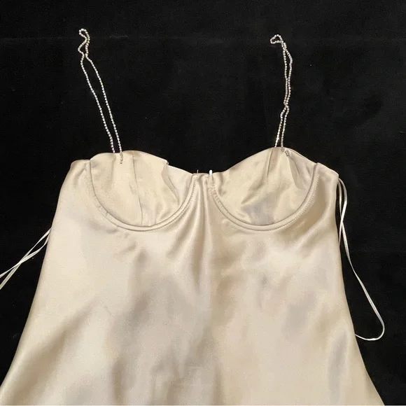 Zara satin slip with rhinestone strap - Picture 2 of 2